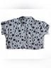 Hot Topic 100% Rayon Print Black White Short Sleeve Button-Down Shirt Size M - photo 5