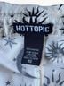 Hot Topic 100% Rayon Print Black White Short Sleeve Button-Down Shirt Size M - photo 3
