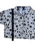 Hot Topic 100% Rayon Print Black White Short Sleeve Button-Down Shirt Size M - photo 6