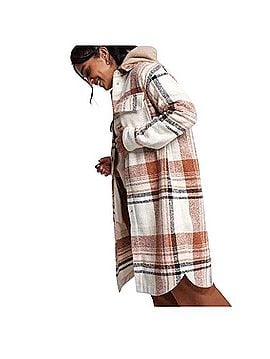 Calia by Carrie Underwood long plaid shacket Jacket (view 2)