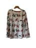 Joules Floral Stripes White Black Red Green Pink Long Sleeve Blouse Size 4 - photo 1