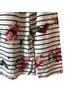 Joules Floral Stripes White Black Red Green Pink Long Sleeve Blouse Size 4 - photo 6