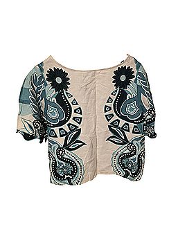 Calligraphie Short Sleeve Blouse (view 2)