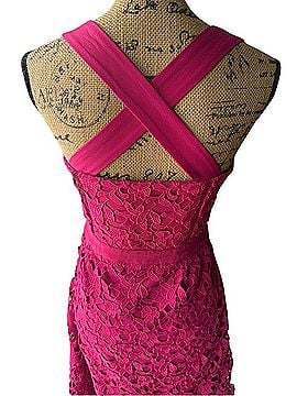 HD in Paris Raspberry Lace Midi Dress Casual Dress (view 2)