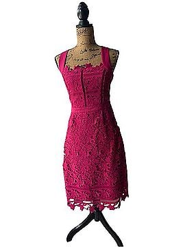 HD in Paris Raspberry Lace Midi Dress Casual Dress (view 1)