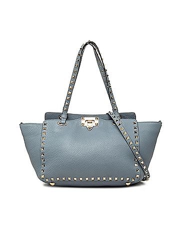 Valentino Small Leather Rockstud Trapeze Satchel (view 1)