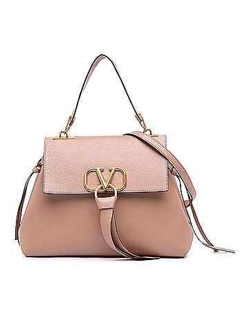 Valentino Medium Grained Calfskin VRing Top Handle Bag (view 1)
