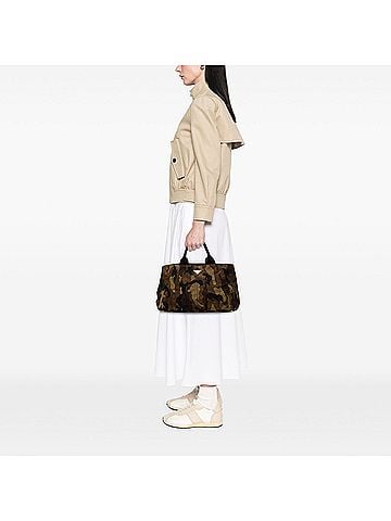 Prada Large Canvas Canapa Camouflage Stampata Tote (view 2)
