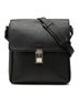 Prada 100% Leather Black Saffiano Buckle Messenger Bag One size - photo 1
