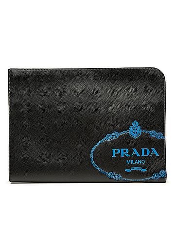 Prada Saffiano Logo Clutch (view 1)