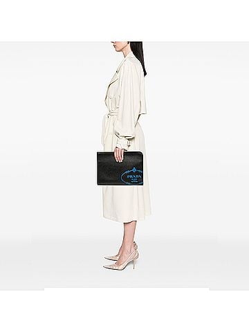 Prada Saffiano Logo Clutch (view 2)