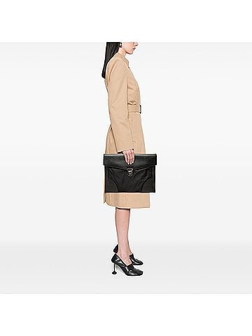 Prada Saffiano Trimmed Tessuto Clutch (view 2)