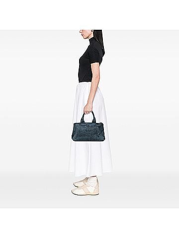 Prada Denim Canapa Logo Tote (view 2)