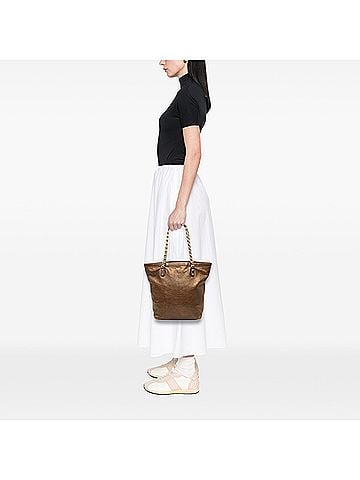 Gucci Metallic Calfskin Capri Chain Tote (view 2)