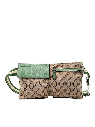 Gucci GG Canvas Web Double Pocket Belt Bag (view 1)