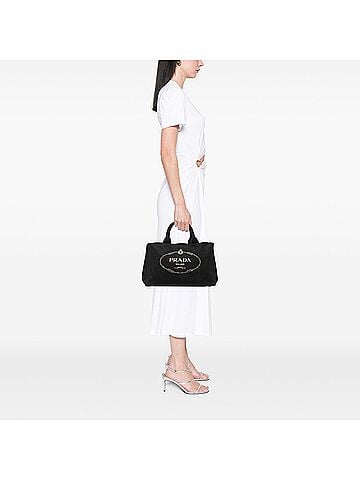 Prada Canvas Canapa Logo Tote (view 2)