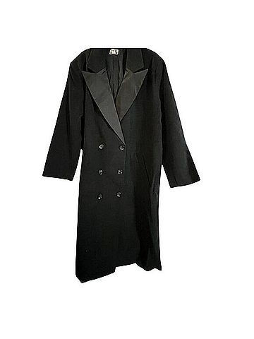 Future Collective Notched Lapel Double Breasted Coat Coat (view 2)