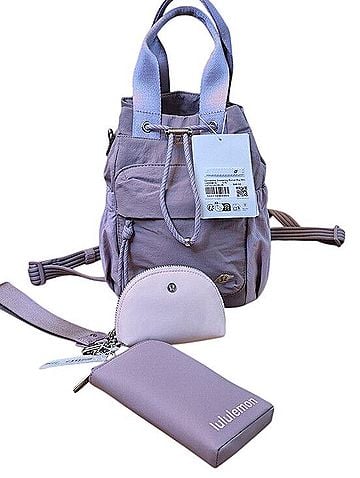 Lululemon Athletica SET Bucket Bag &amp; Dual Pouch Wristlet Backpack (view 1)