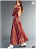 Free People Floral Red Orange Casual Dress Size XL - photo 3
