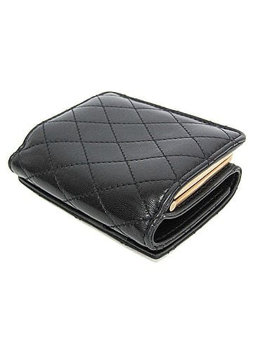 Yves Saint Laurent Yves Saint Laurent Gabby Compact Wallet 734494 Women's Lambskin Wallet (tri-fold) Black (view 2)