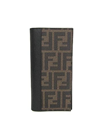 Fendi Fendi Zucca 7M0186 Men,Women Leather,Zucca Long Wallet (bi-fold) Black,Brown (view 1)