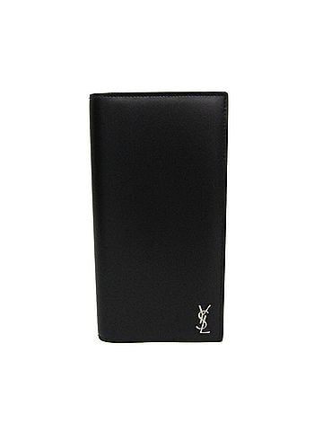 Yves Saint Laurent Yves Saint Laurent Tiny Cassandra 607746 Men,Women Leather Long Wallet (bi-fold) Black (view 1)