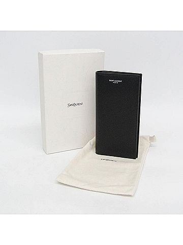 Saint Laurent Saint Laurent Classical Continental Wallet 396308 Men's Leather Long Wallet (bi-fold) Black (view 2)