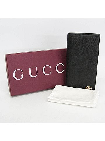 Gucci Gucci Double G 795166 Men's Leather Long Wallet (bi-fold) Black (view 2)