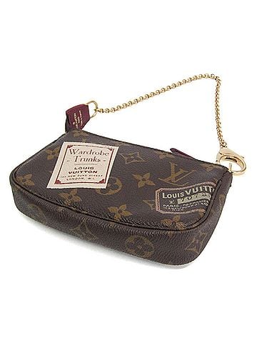 Louis Vuitton Louis Vuitton Monogram Mini Pochette Accessoires Label Collection M63798 Women,Men Handbag,Pouch Monogram,Wine (view 2)