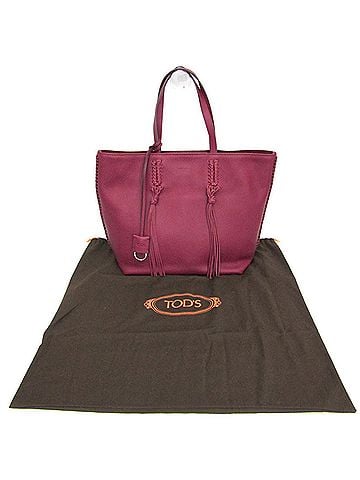Tod's Tod's Gypsy Women's Leather Tote Bag Purple (view 2)