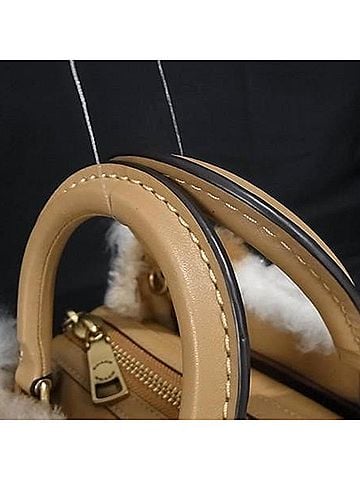 Coach COACH Rogue 20 Patchwork Handbag CN315 Natural Multi Shearling x Glovetanned Leather Women's Shoulder Bag (view 2)