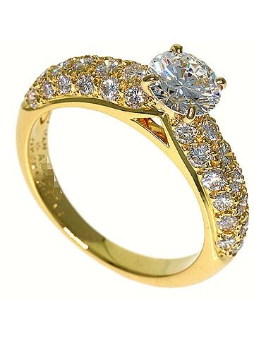 Van Cleef & Arpels Van Cleef &amp; Arpels Diamond Pavé Ring, 18K Yellow Gold, Women's (view 1)