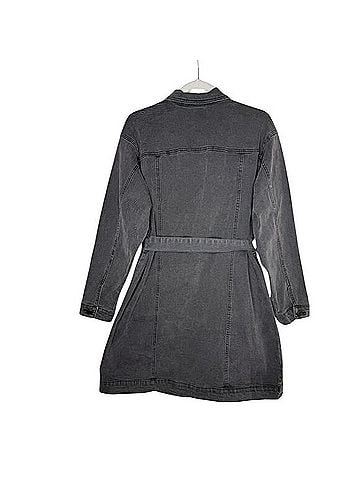 ELOQUII Belted Button Front Denim Shirt Dress Casual Dress (view 2)