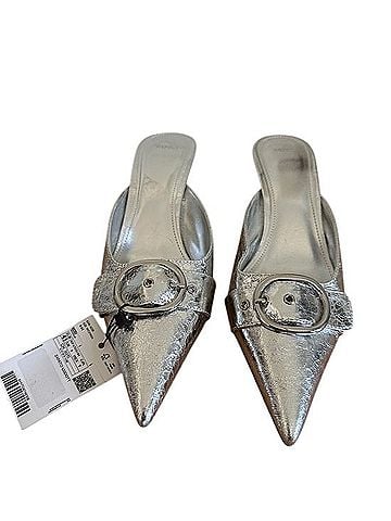 Mango Pointed-Toe Buckle kitten heel Heels (view 1)