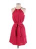 Express 100% Polyester Solid Red Express Casual Dress Size S - photo 1