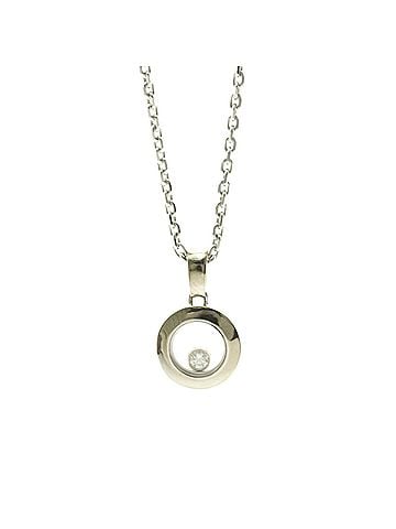 Chopard Chopard Happy Diamonds Necklace 79A017 White Gold (18K) Diamond Men,Women Fashion Pendant Necklace (Silver) (view 1)
