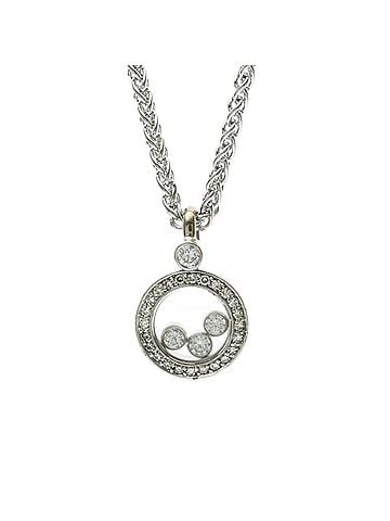 Chopard Chopard Happy Diamond Necklace 79/3957 White Gold (18K) Diamond Men,Women Fashion Pendant Necklace (Silver) (view 1)