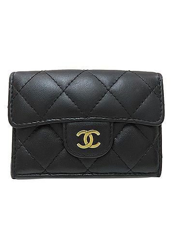 Chanel Chanel Matelassé Compact Wallet, Gold Hardware, Tri-fold Lambskin, Women's CHANEL (view 1)
