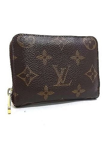 Louis Vuitton LOUIS VUITTON Wallet/Coin Case Monogram Zippy Coin Purse M60067 Brown Leather Men's Women's (view 1)