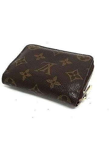 Louis Vuitton LOUIS VUITTON Wallet/Coin Case Monogram Zippy Coin Purse M60067 Brown Leather Men's Women's (view 2)