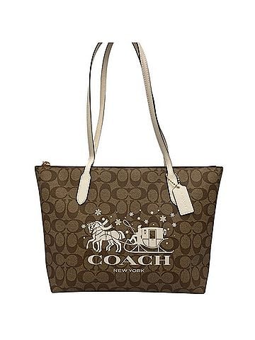 Coach COACH Signature Winter Horse &amp; Slay Tote Bag CN626 D4 (view 1)