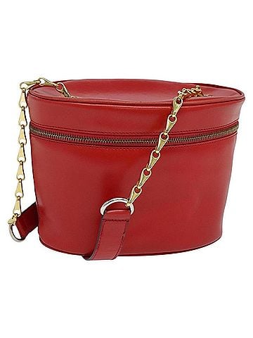 Céline Vanity Leather Red Leather Shoulder Bag Bag (view 1)