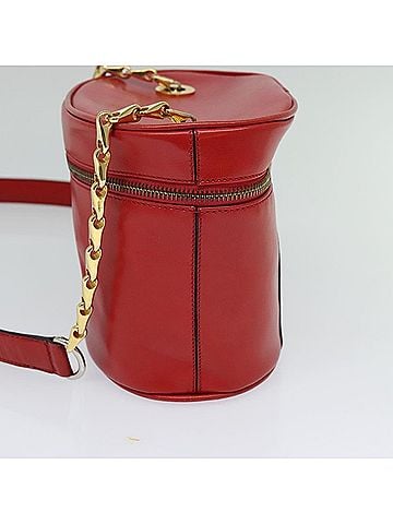 Céline Vanity Leather Red Leather Shoulder Bag Bag (view 2)