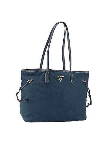 Prada Vintage Tote Tessuto Navy Nylon Tote Bag Bag (view 1)