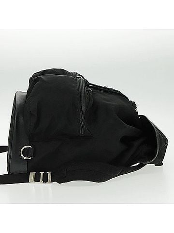 Prada Double Front Pocket Tessuto Black Nylon Backpack Bag (view 2)