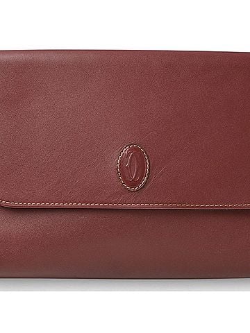 Cartier Cartier clutch bag, Must de leather, burgundy. (view 2)