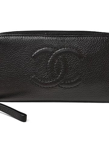 Chanel Chanel wallet, CHANEL long CC stitch, Coco mark, black. (view 2)