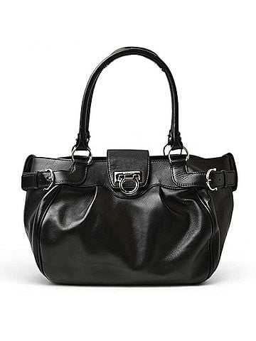 Salvatore Ferragamo Salvatore Ferragamo Ferragamo Tote Bag, Salvatore Gancini Nappa Leather, Black, Women's (view 1)