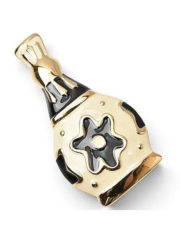 Givenchy Givenchy Brooch Pin Badge GIVENCHY Paris Amphora Bottle Enamel White Black Women's (view 2)
