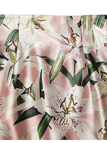 Dolce & Gabbana Pink Lilium High Waist Knee Length Women's Skirt (view 1)